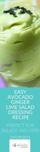 Easy Avocado Ginger Lime Dressing Recipe