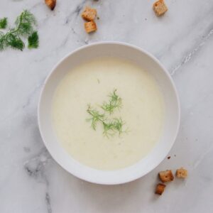 Dairy Free Cauliflower Leek and Bacon Soup recipe