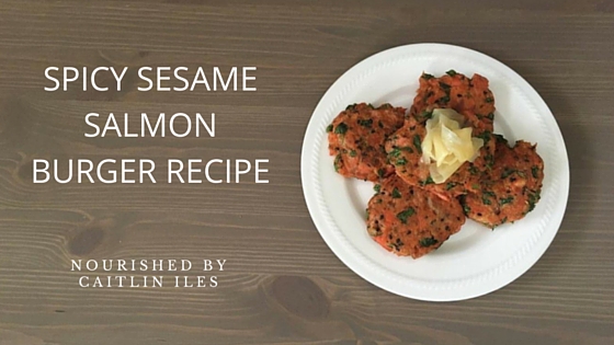 Paleo Spicy Sesame Salmon Burger Recipe