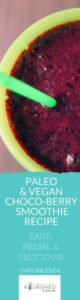 Easy Paleo Vegan Chocolate Blueberry Smoothie Recipe (1)