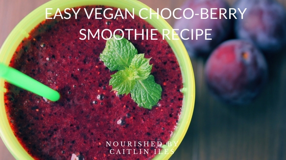 Easy Vegan Chocolate Blueberry Smoothie Recipe