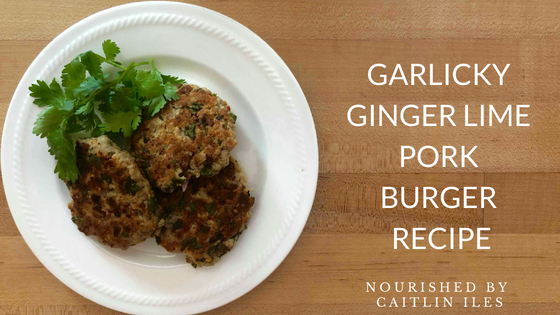 Garlicky Ginger Lime Pork Burger Recipe