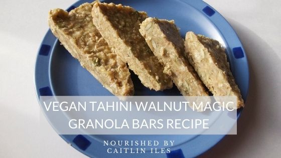Vegan Tahini Walnut Magic Granola Bar Recipe