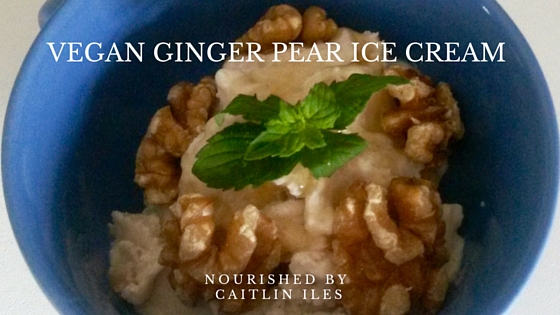 Dairy-Free Ginger Pear Ice Cream Recipe