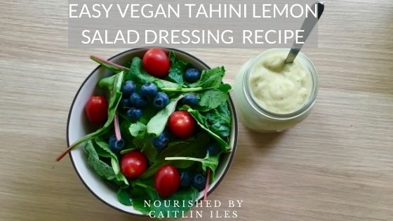 Easy Vegan Tahini Lemon Salad Dressing Recipe