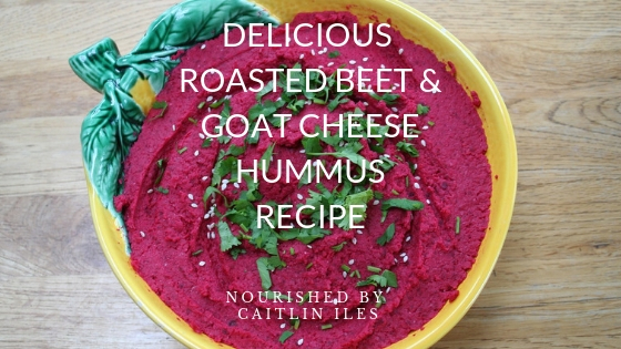Delicious Roasted Beet & Goat Cheese Hummus Recipe