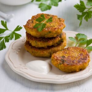 Crispy Quinoa Split Pea Cakes Recipe